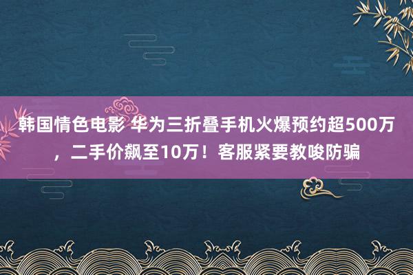 韩国情色电影 华为三折叠手机火爆预约超500万，二手价飙至10万！客服紧要教唆防骗