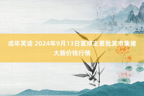 成年笑话 2024年9月13日寰球主要批发市集猪大肠价钱行情