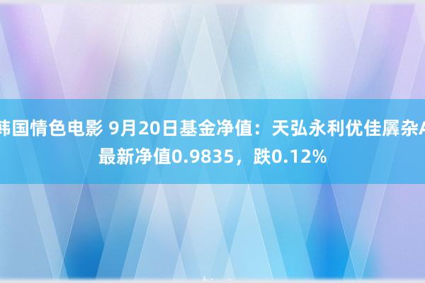 韩国情色电影 9月20日基金净值：天弘永利优佳羼杂A最新净值0.9835，跌0.12%