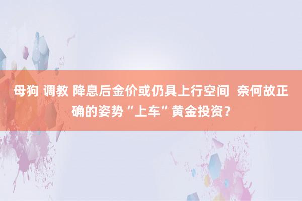 母狗 调教 降息后金价或仍具上行空间  奈何故正确的姿势“上车”黄金投资？