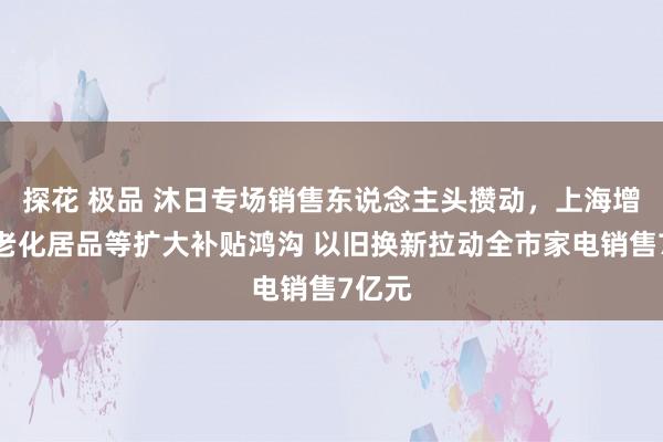 探花 极品 沐日专场销售东说念主头攒动，上海增多适老化居品等扩大补贴鸿沟 以旧换新拉动全市家电销售7亿元