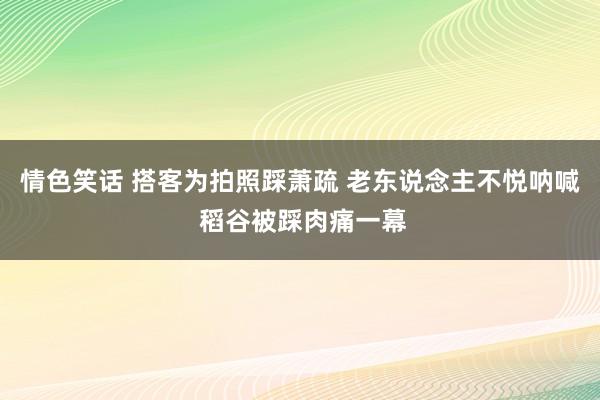 情色笑话 搭客为拍照踩萧疏 老东说念主不悦呐喊 稻谷被踩肉痛一幕