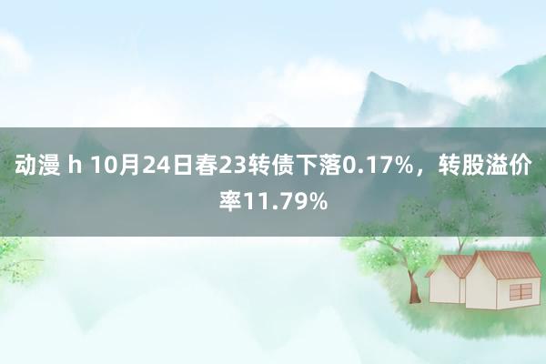 动漫 h 10月24日春23转债下落0.17%，转股溢价率11.79%