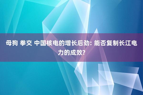 母狗 拳交 中国核电的增长后劲: 能否复制长江电力的成效?