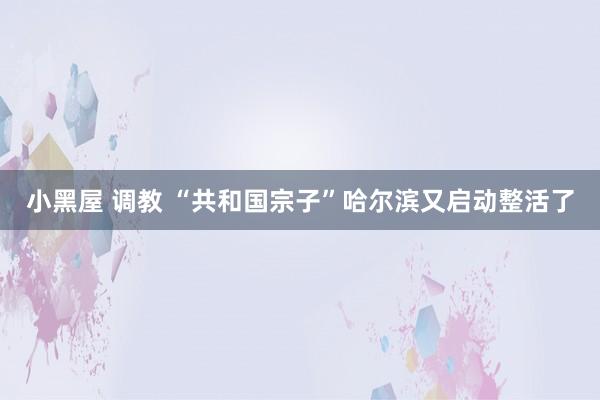 小黑屋 调教 “共和国宗子”哈尔滨又启动整活了