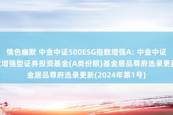 情色幽默 中金中证500ESG指数增强A: 中金中证500ESG基准指数增强型证券投资基金(A类份额)基金居品尊府选录更新(2024年第1号)