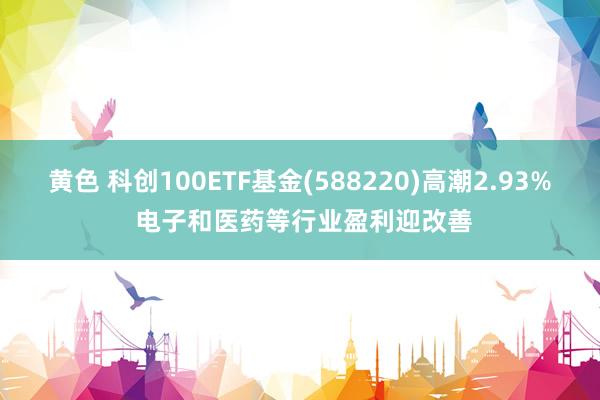 黄色 科创100ETF基金(588220)高潮2.93% 电子和医药等行业盈利迎改善