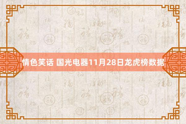 情色笑话 国光电器11月28日龙虎榜数据