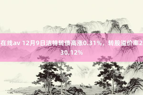 在线av 12月9日洁特转债高涨0.31%，转股溢价率230.12%