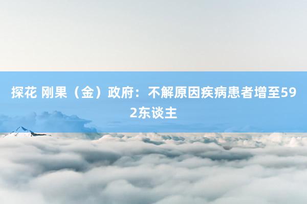 探花 刚果（金）政府：不解原因疾病患者增至592东谈主