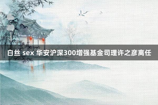 白丝 sex 华安沪深300增强基金司理许之彦离任