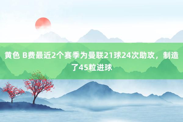 黄色 B费最近2个赛季为曼联21球24次助攻，制造了45粒进球