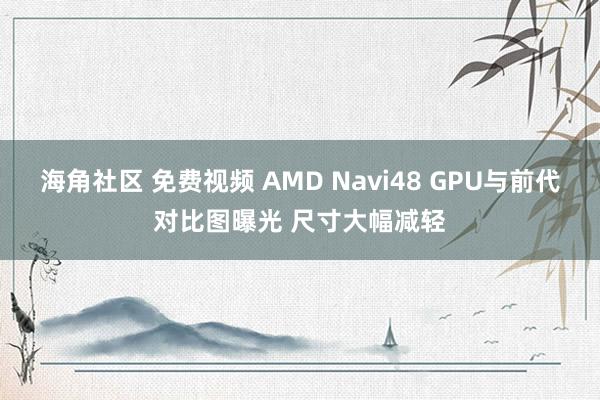 海角社区 免费视频 AMD Navi48 GPU与前代对比图曝光 尺寸大幅减轻