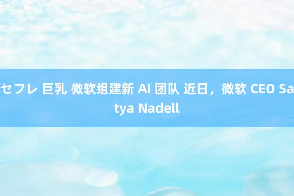 セフレ 巨乳 微软组建新 AI 团队 近日，微软 CEO Satya Nadell